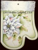 WHITE POINSETTIA MITTEN